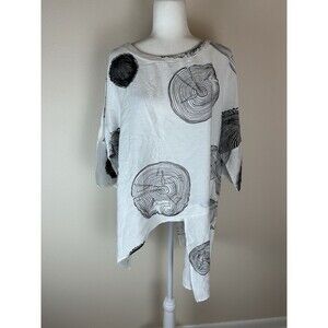 Patrizia Luca Black and White Tunic Top